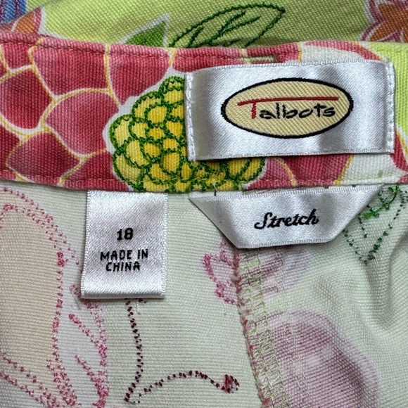 Talbots Colorful Floral Pants - Picture 3 of 4